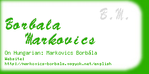 borbala markovics business card